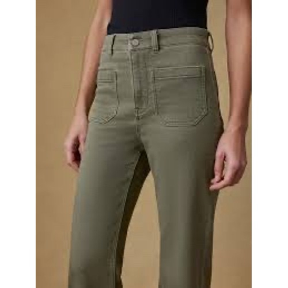 Faherty Brand Olive Green Utility Patch Pocket Straight Leg Pants Size 27